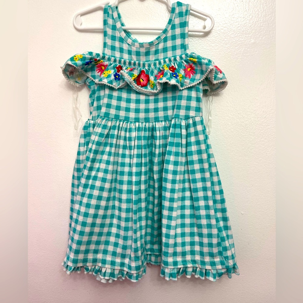 Floral gingham dress